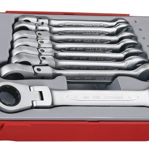 8 PIECE FLEXIBLE RATCHETING SPANNER SET